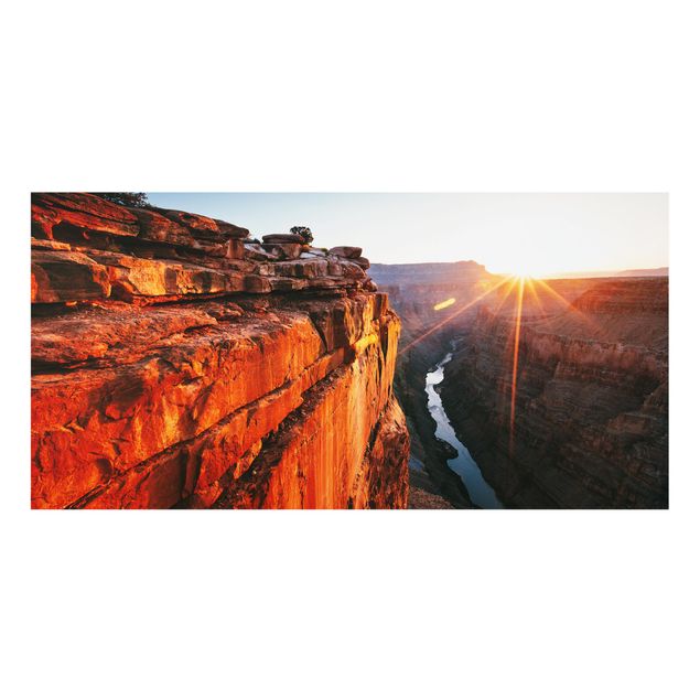 Spritzschutz - Sonne im Grand Canyon - Querformat 2:1
