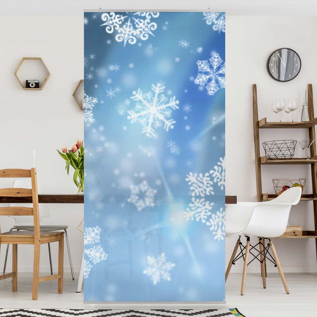Raumteiler - Snowflakes 250x120cm