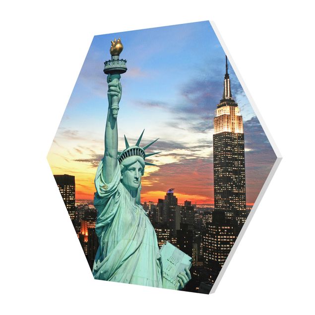 Hexagon Bild Forex - New York at Night