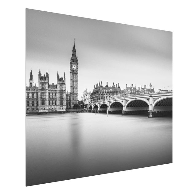 Foto auf Hartschaumplatte Westminster Brücke und Big Ben