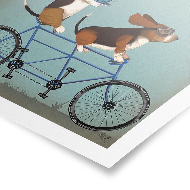 Poster - Radtour - Bassets Tandem - Quadrat 1:1