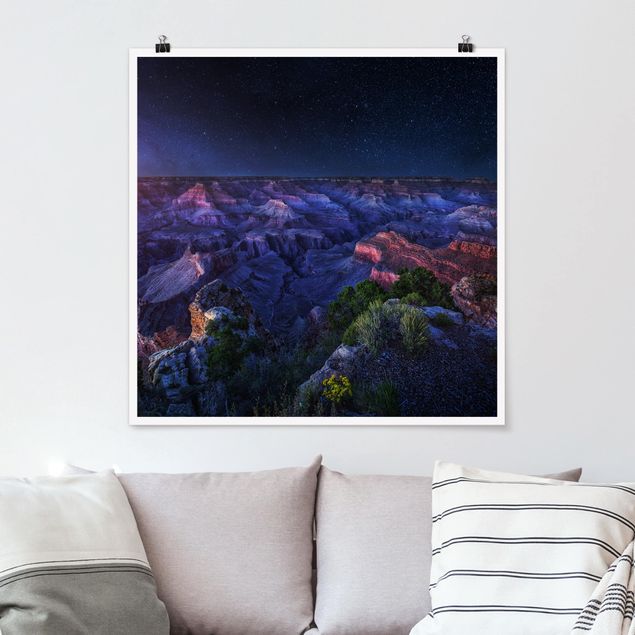 Poster - Grand Canyon Night - Quadrat 1:1