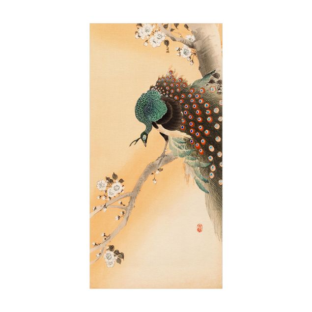 Teppich Orientalisch Vintage Illustration Asiatischer Pfau II