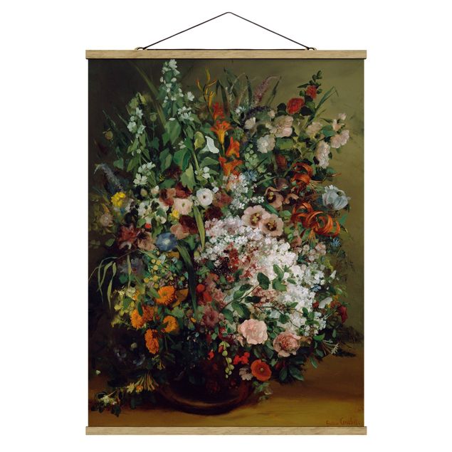 Kunstdrucke Gustave Courbet - Blumenstrauß in Vase