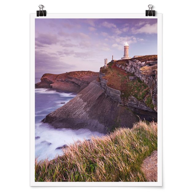Poster kaufen Steilküste und Leuchtturm