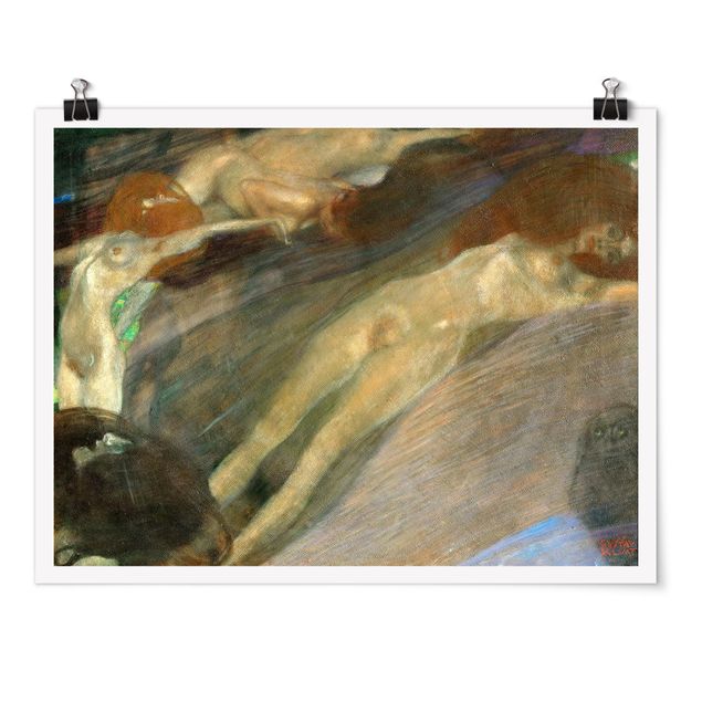 Wandbilder Gustav Klimt - Bewegtes Wasser