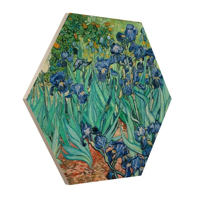 Holzbilder mit Blumen Vincent van Gogh - Iris