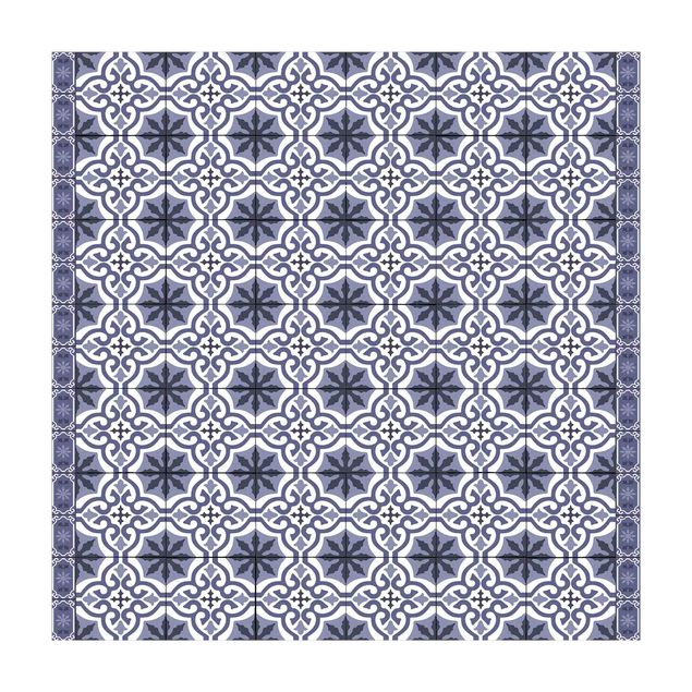 Moderne Teppiche Geometrischer Fliesenmix Kreuz Violett