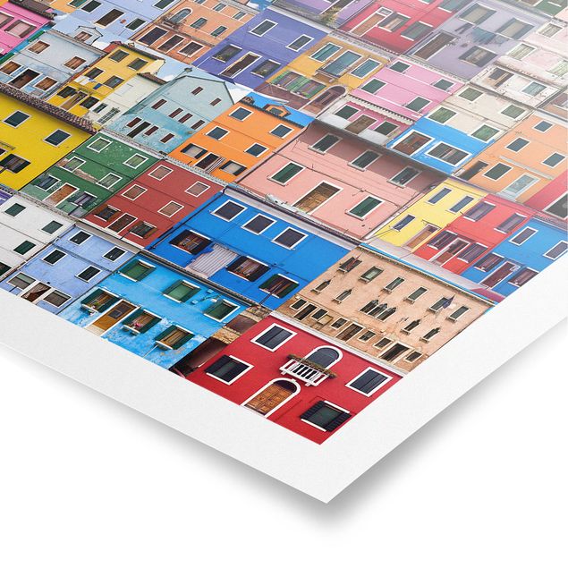 Poster - Venezianische Häuser - Quadrat 1:1