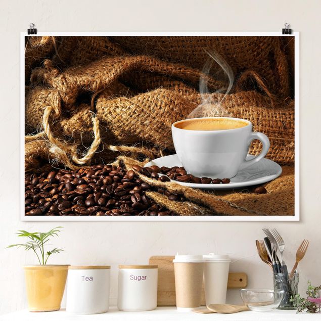 Wandbilder Kaffee am Morgen