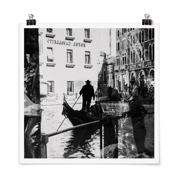 Poster - Venice Reflections - Quadrat 1:1