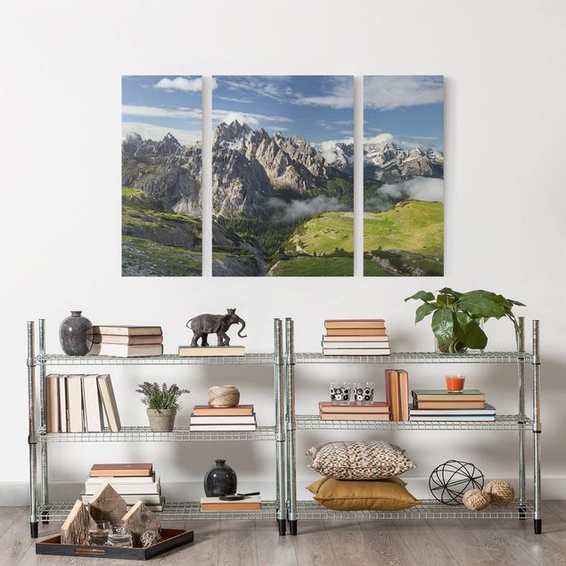 Moderne Leinwandbilder Wohnzimmer Italienische Alpen