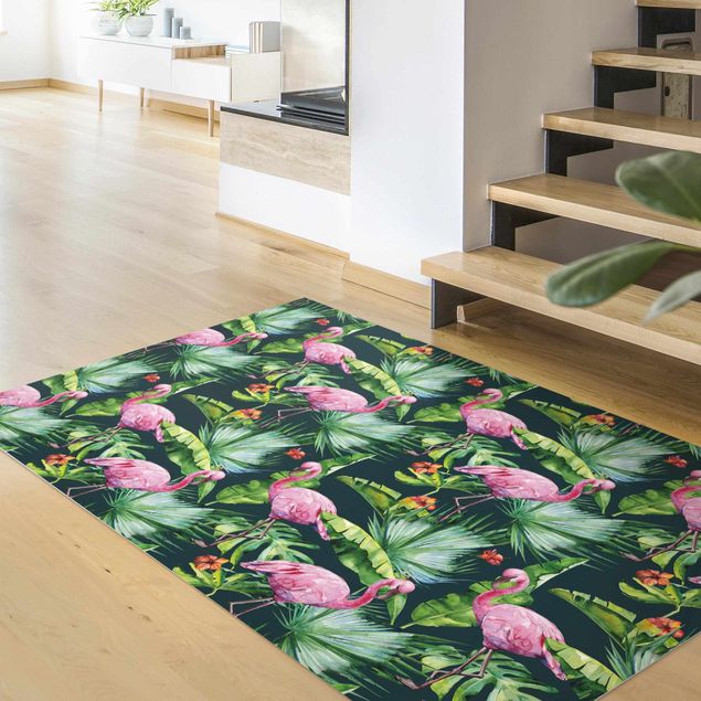 Teppiche Tropical Flamingo pattern