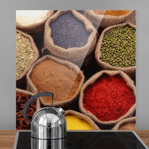 Spritzschutz Glas magnetisch Colourful Spices