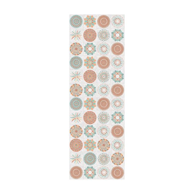 Teppich modern Handgemaltes Mandala Muster