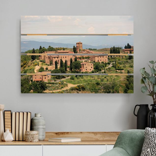 Moderne Holzbilder Charming Tuscany