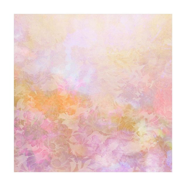 Teppich Blumen Strahlender Blütentraum in Pastell