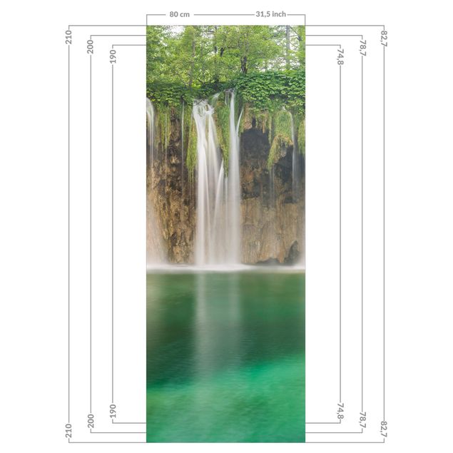 Duschrückwand - Wasserfall Plitvicer Seen