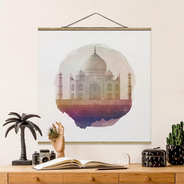 Wandbilder Wasserfarben - Taj Mahal