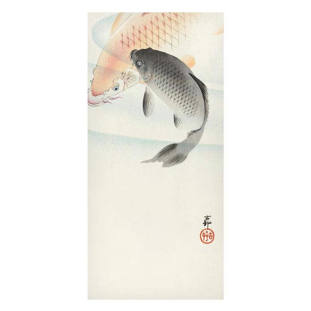 Magnettafel Büro Vintage Illustration Asiatische Fische I
