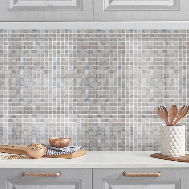 Küchenrückwände Platte Mosaikfliesen Marmoroptik