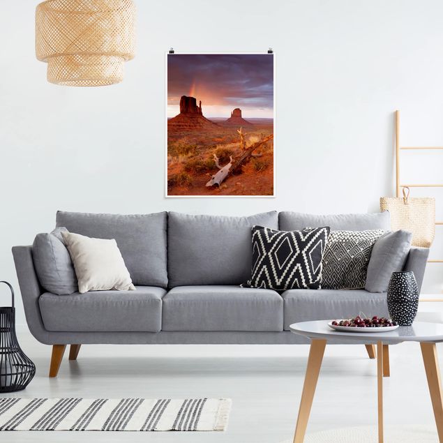 Bilder für die Wand Monument Valley bei Sonnenuntergang