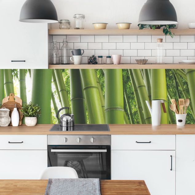 Küchenrückwand Bäume Bamboo Trees