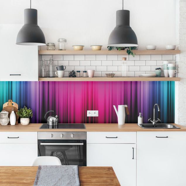 Küchenrückwand abstrakt Rainbow Display II