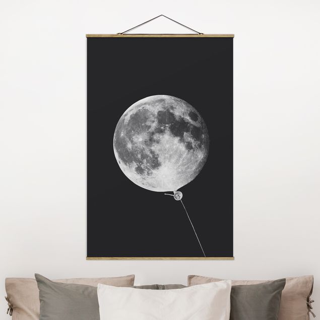 Schöne Wandbilder Luftballon mit Mond
