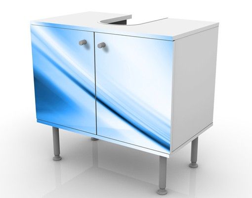 Waschbeckenunterschrank - Deep Blue Heaven - Badschrank Weiß Blau
