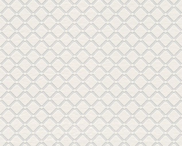 Geometrische Muster Tapete A.S. Création Meistervlies 2020 in Weiß Überstreichbar - 528117
