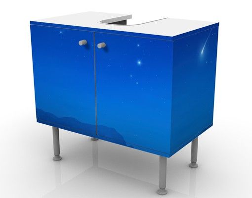 Waschbeckenunterschrank - Ein Wunsch Bei Vollmond - Badschrank Blau