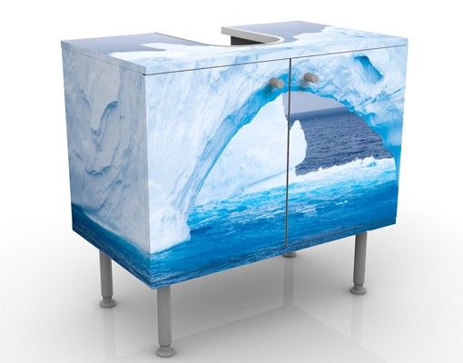 Waschbeckenunterschrank Motiv Antarktischer Eisberg