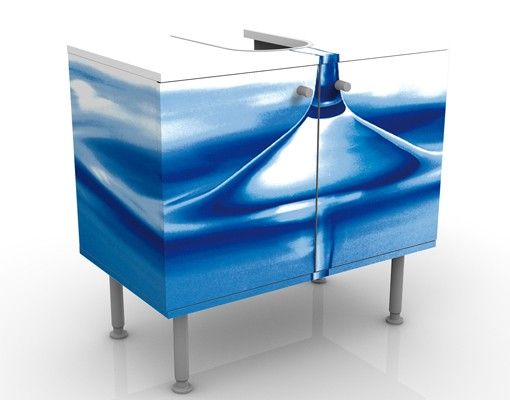 Waschbeckenunterschrank mit Motiv Blue Drop