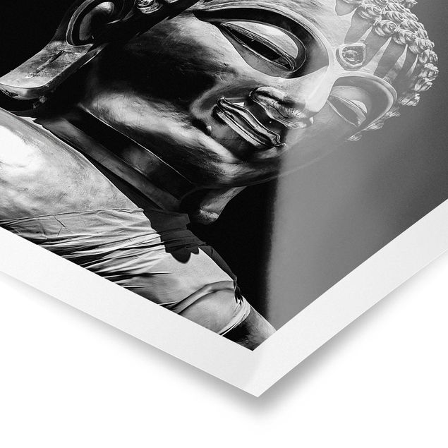 Poster - Buddha Statue Gesicht - Hochformat 3:2