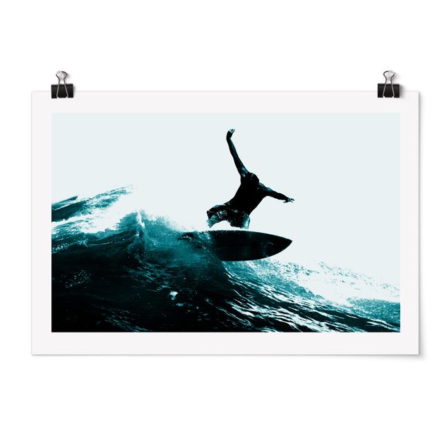 Poster - Surfing Hero - Querformat 2:3