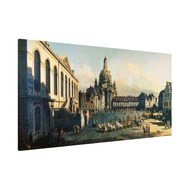 Kunstdruck Expressionismus Bernardo Bellotto - Der Neue Markt in Dresden