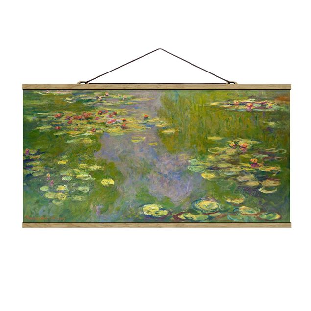 Stoffbilder Claude Monet - Grüne Seerosen