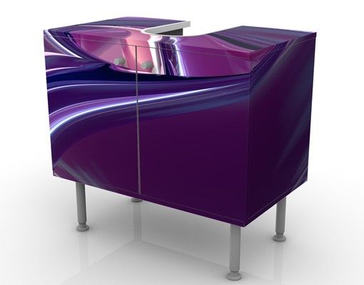 Waschbeckenunterschrank - Circles In Purple - Badschrank