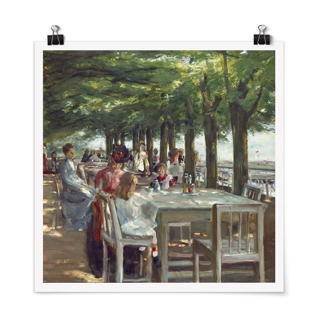 Poster Kunstdruck Max Liebermann - Terrasse des Restaurants Jacob