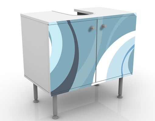 Waschbeckenunterschrank - Watching You - Badschrank Blau