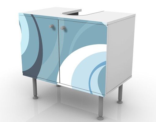 Waschbeckenunterschrank - Watching You - Badschrank Blau