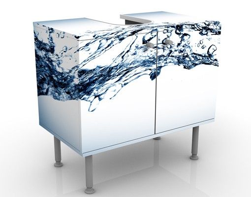 Waschbeckenunterschrank Motiv Water Splash