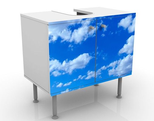 Waschbeckenunterschrank - Wolkenhimmel - Badschrank Blau