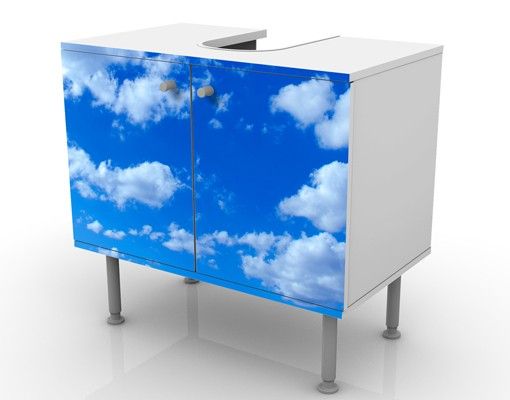 Waschbeckenunterschrank - Wolkenhimmel - Badschrank Blau