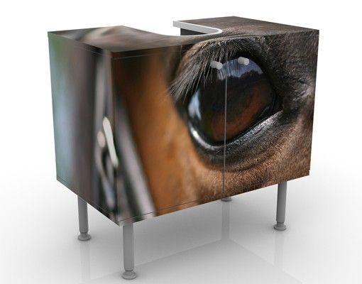 Waschbeckenunterschrank Motiv Horse Eye