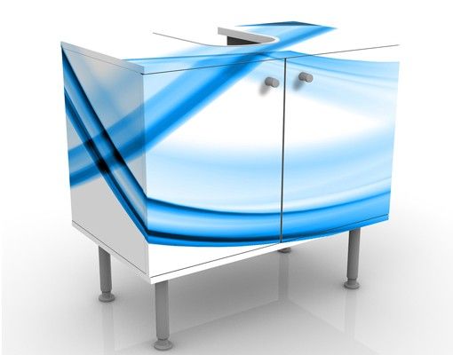 Waschbeckenunterschrank mit Motiv Blue Element No.2