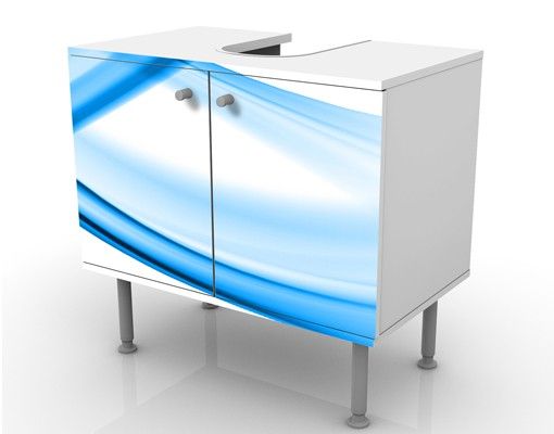 Waschbeckenunterschrank - Blue Element No.2 - Badschrank Weiß Blau