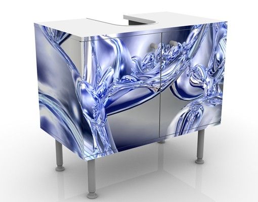 Waschbeckenunterschrank - Liquid Smoke - Badschrank Blau