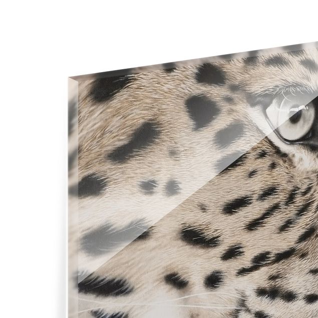Spritzschutz - Der Leopard - Quadrat 1:1